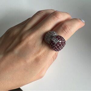 New) Jean Dousset Ruby Cocktail Ring